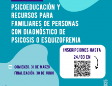 afiche Curso de Formación Permanente para Familiares de Usuarios/as de Salud Mental